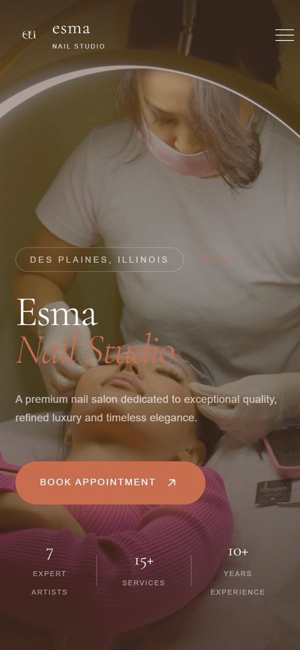 Esma Nail Studio: мобильная версия